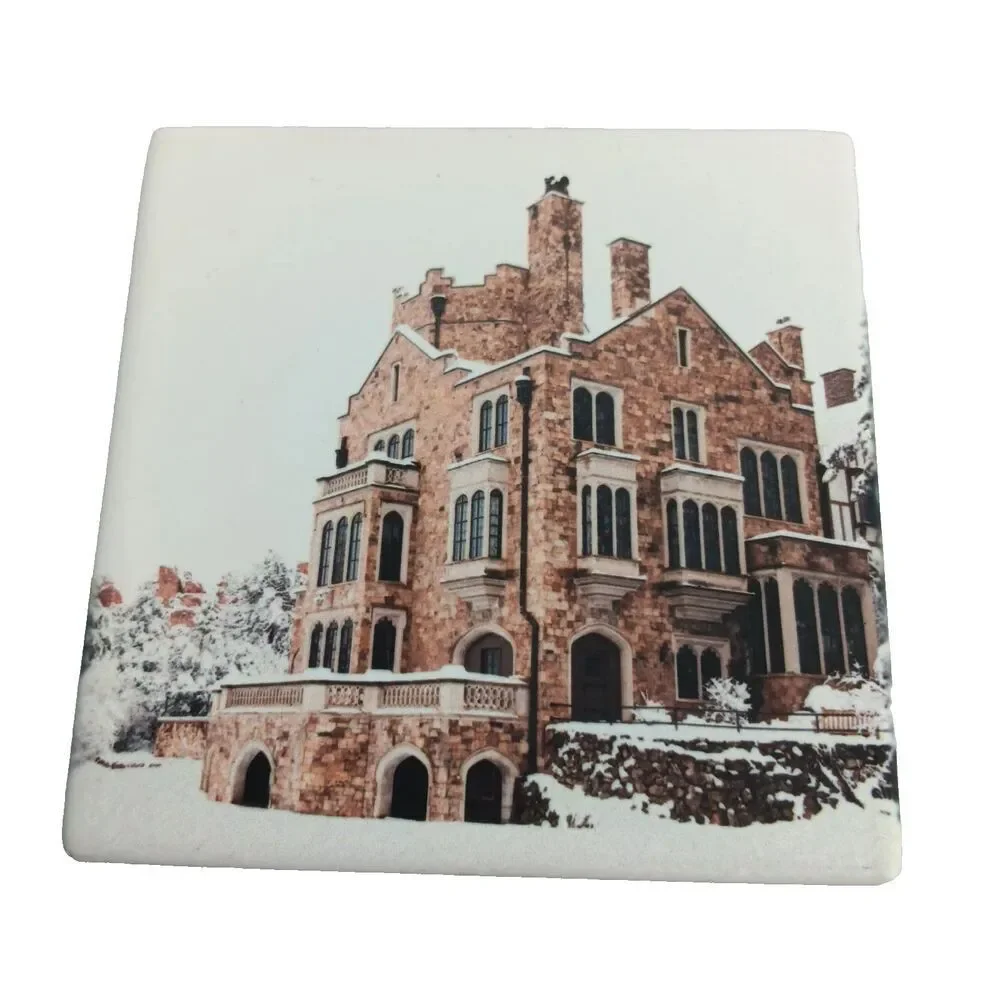 Glen Eyrie Castle Souvenir Coaster Single Replacement Colorado Springs Cork Back